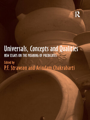 cover image of Universals, Concepts and Qualities